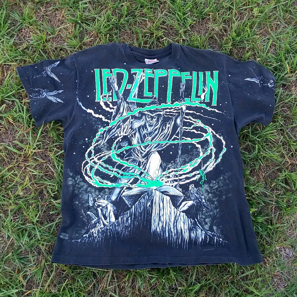 Vintage 1992 Led Zeppelin Wizard Winterland tee